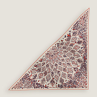 botanical  HERMÈS シェーヌダンクル スクエアトレー Plantes Officinales triangle - Blue | Hermès Canada